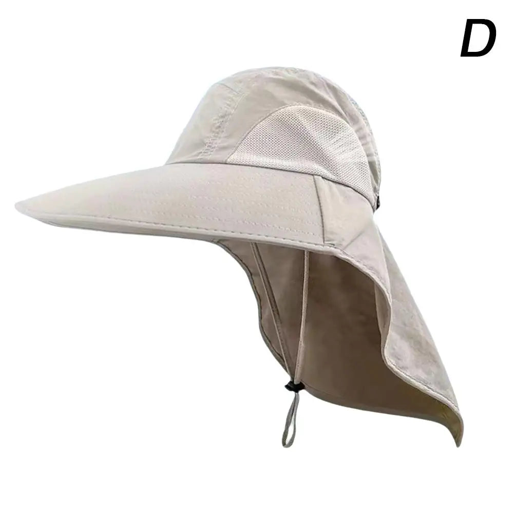 Chapeau Large Bord Rabat Nuque Anti-UV - Ajustable Polyester Outdoor - Camp de Base Farzen