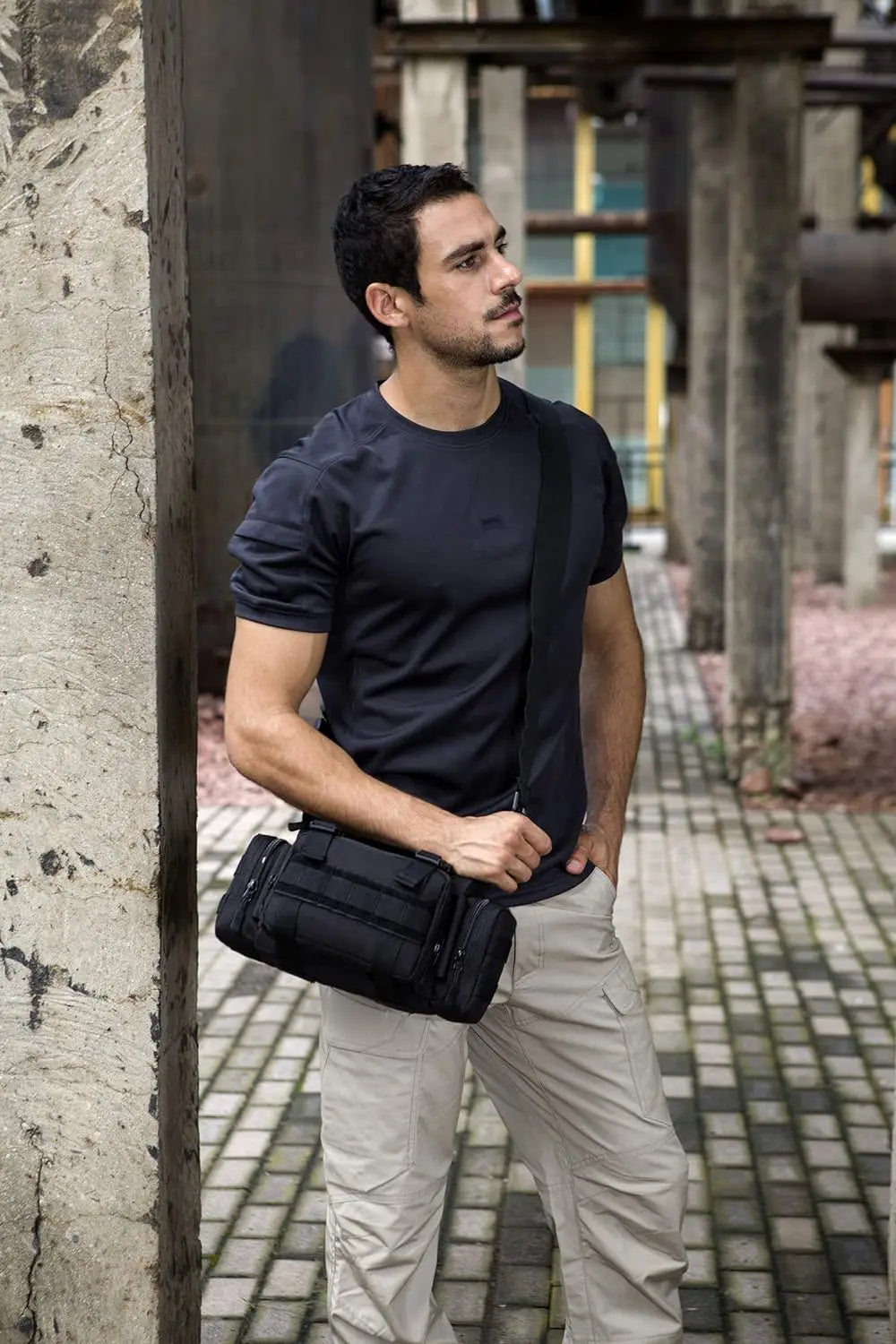 Sac Bandoulière Nylon Outdoor Fermeture Éclair - Camp de Base Farzen