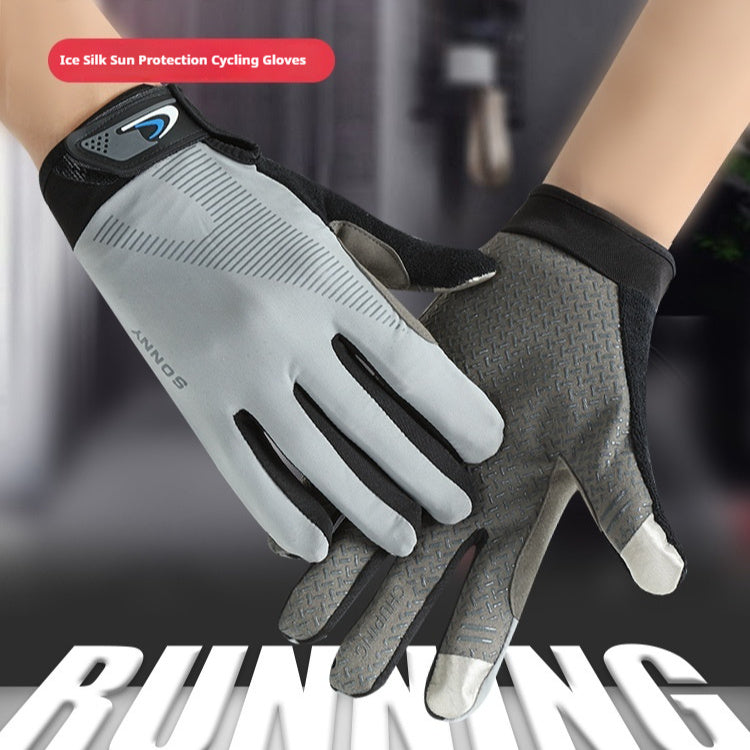 Gants Cyclisme Nylon Protection Solaire - Anti-Chocs - Camp de Base Farzen