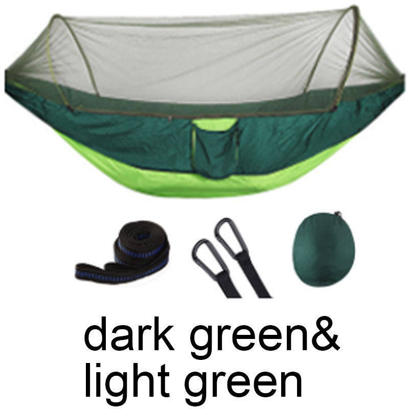 Hamac 2 Personnes Parachute avec Moustiquaire - Nylon Taffeta 210T - Camp de Base Farzen