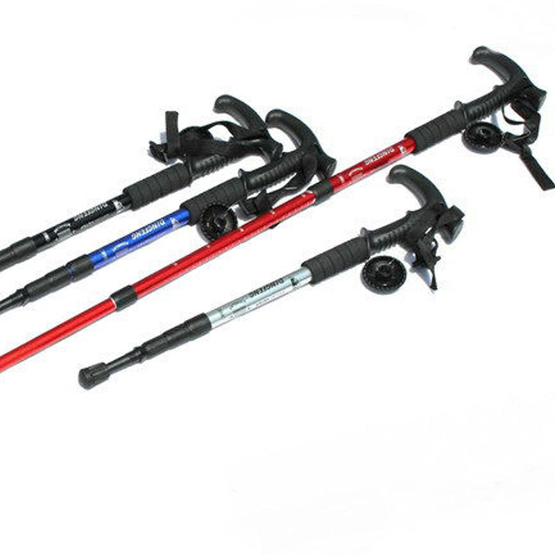 Bâton Randonnée Aluminium Poignée T Anti-Choc - 370g - Camp de Base Farzen