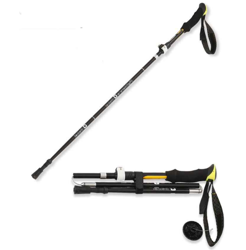 Bâton Randonnée Télescopique Pliable - Aluminium Ultra-Léger 333g - Camp de Base Farzen