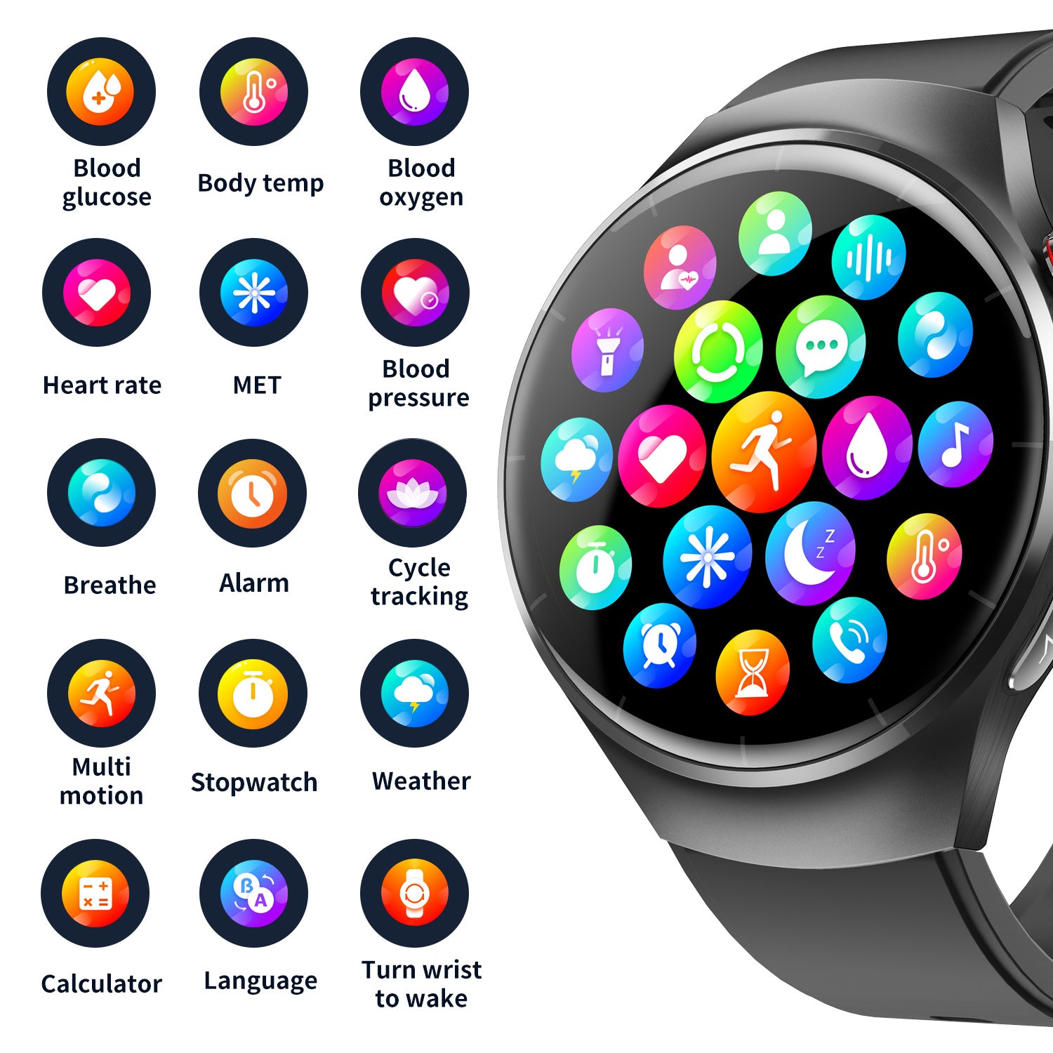 Montre Connectée Santé IP67 - Bluetooth Fitness 90g - Camp de Base Farzen