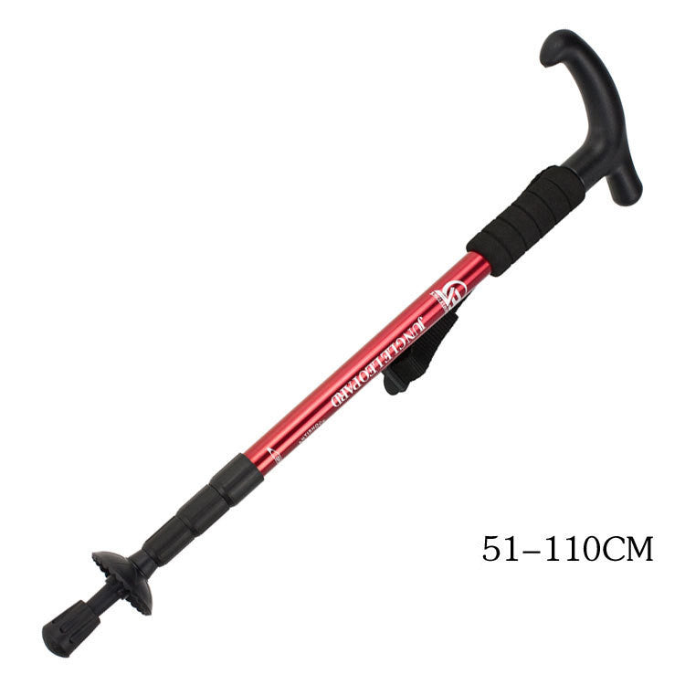 Bâton Randonnée Aluminium 4 Sections - Poignée Incurvée 380g - Camp de Base Farzen