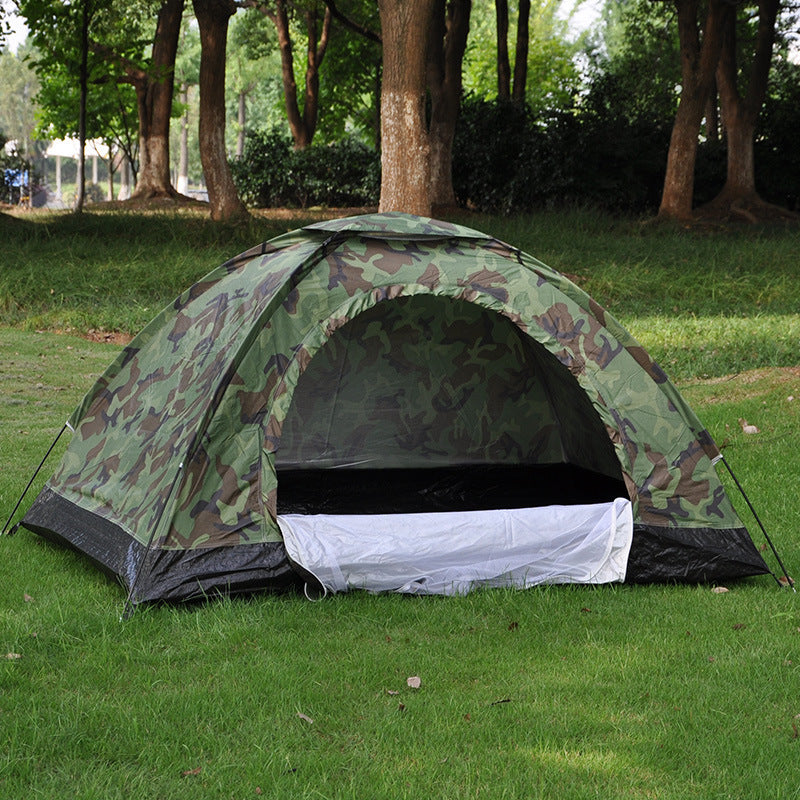 Tente Camping Camouflage 2 Personnes - Imperméable Survie Outdoor - Camp de Base Farzen
