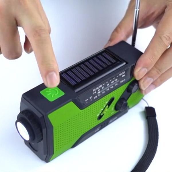 Radio Solaire de Poche 5-en-1 | Dynamo, Power Bank & Lampe Torche LED | Kit Survie - Camp de Base Farzen
