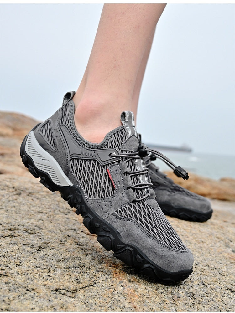 Chaussures Randonnée Cuir Respirantes Homme Sport Été 780g - Camp de Base Farzen