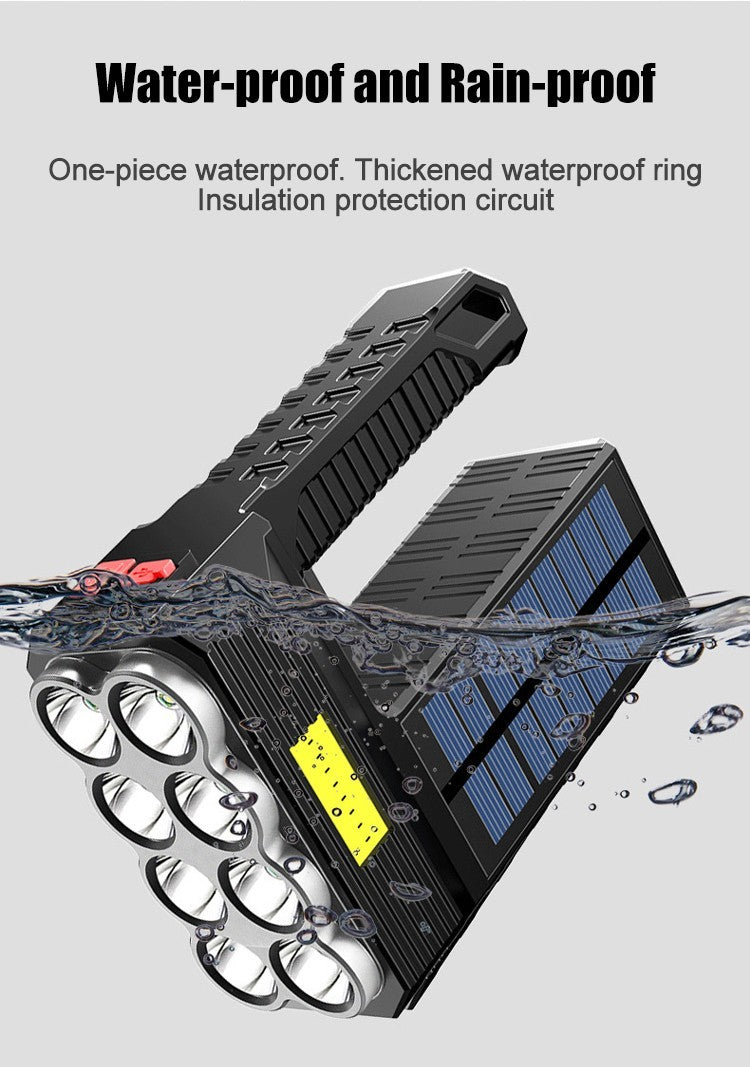 Lampe Torche Solaire & USB LED Puissante | Rechargeable, Power Bank & Urgence - Camp de Base Farzen