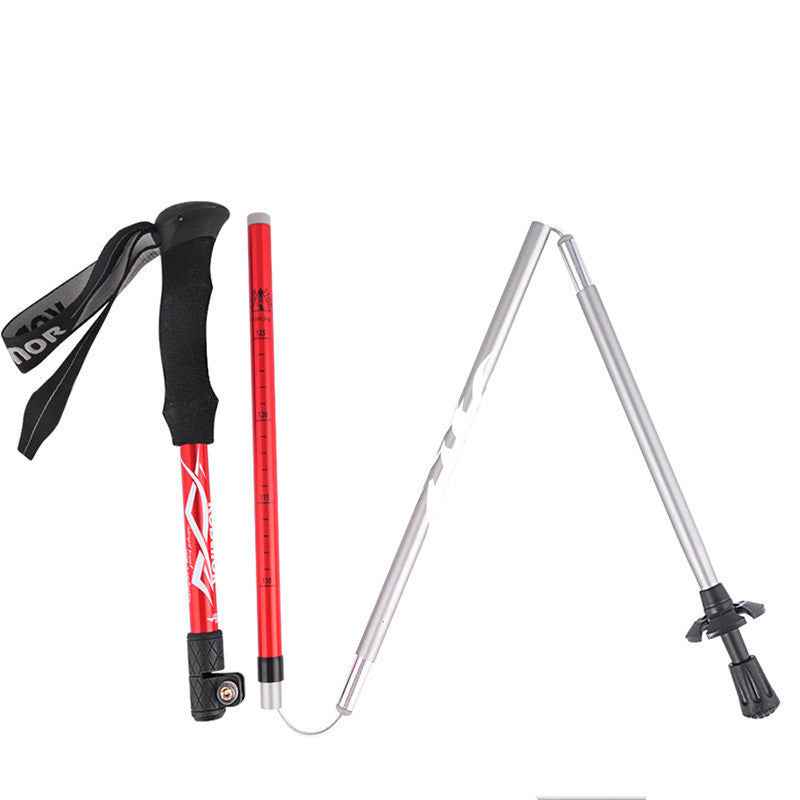 Bâton Randonnée 5 Sections Aluminium - Pliable Ultra-Compact 300g - Camp de Base Farzen
