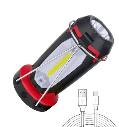 Lampe LED COB Multifonction USB - Crochet Camping Auto 337g - Camp de Base Farzen