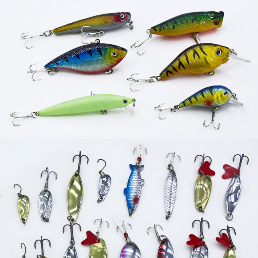 Kit Leurres Pêche 132 Pièces - Appâts Souples + Hameçons Carbone - Camp de Base Farzen