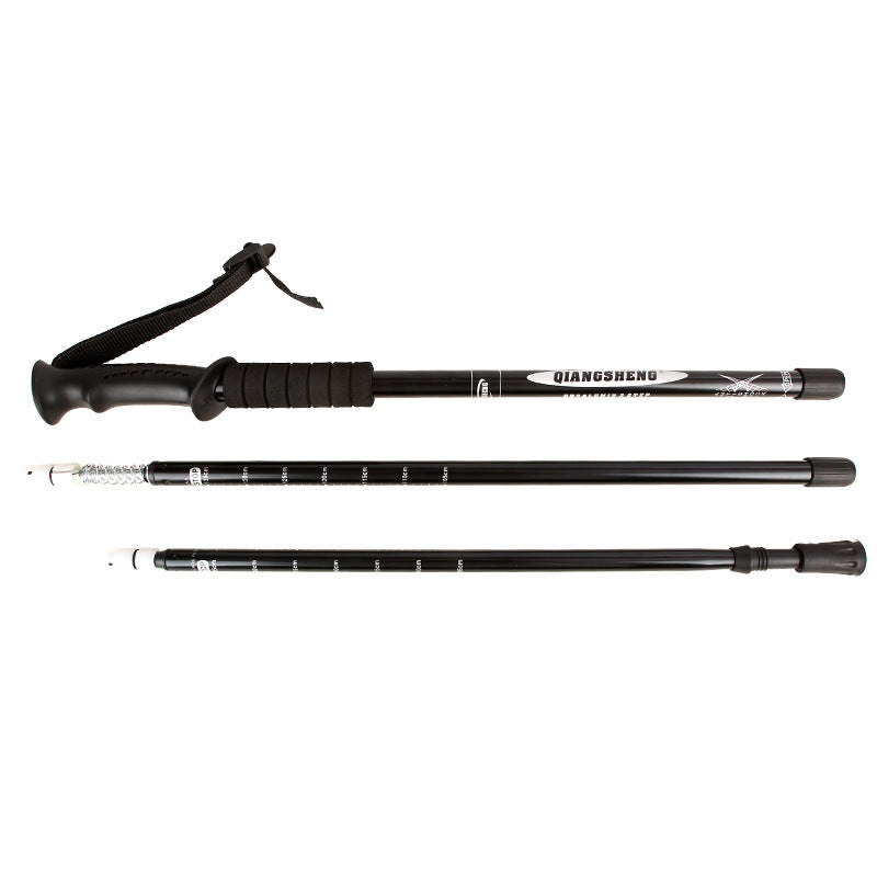 Bâton Marche Télescopique Aluminium Poignée Droite - 335g - Camp de Base Farzen