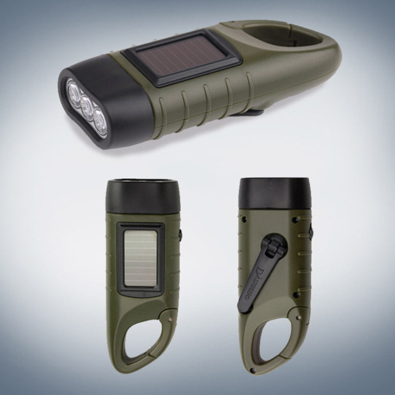 Lampe Torche Solaire & Dynamo | LED Sans Pile | Urgence & Outdoor - Camp de Base Farzen