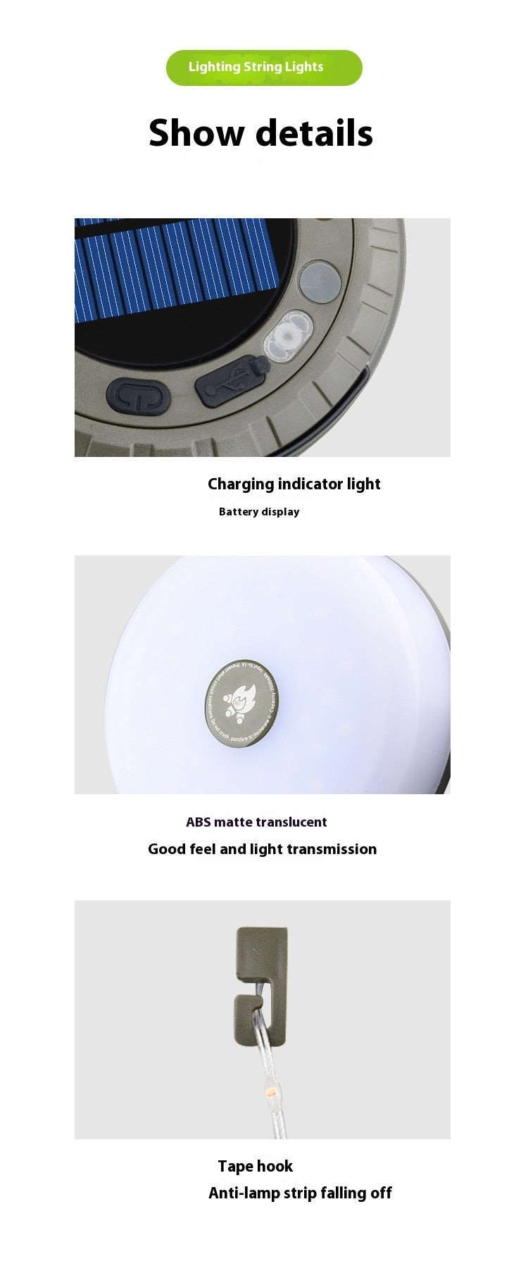Lampe Solaire Camping Tente - Éclairage Écologique Outdoor 269g - Camp de Base Farzen