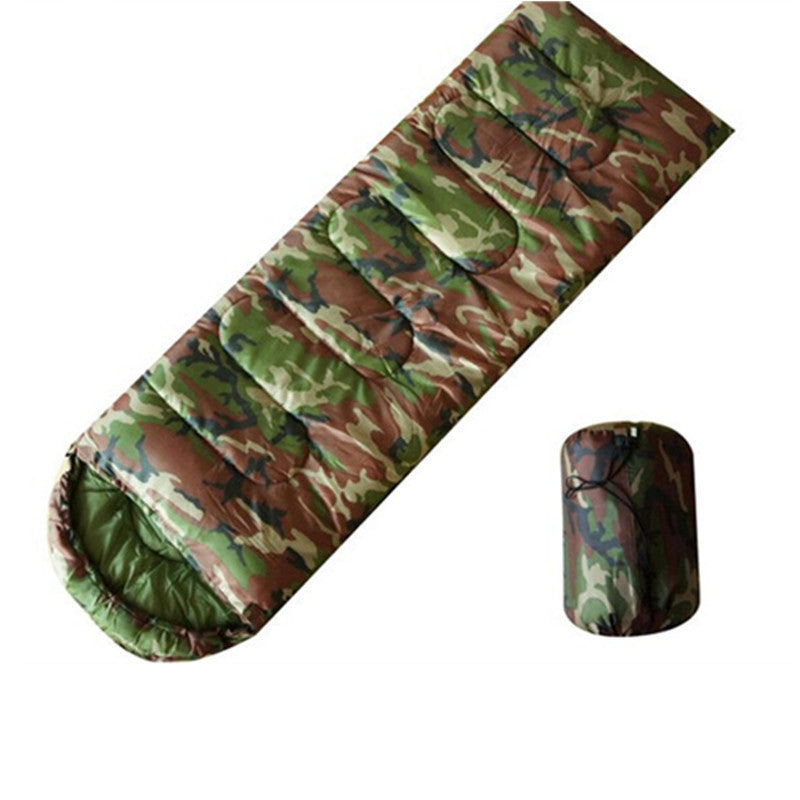 Sac de Couchage Camouflage Urgence - Polyester 170T (180+30)x75cm - Camp de Base Farzen
