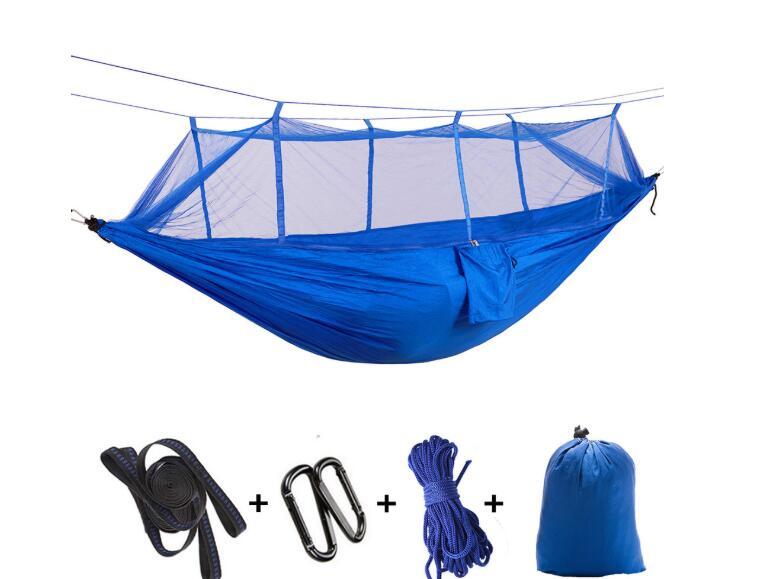 Hamac Double Parachute Moustiquaire - Nylon 210T Anti-Insectes - Camp de Base Farzen