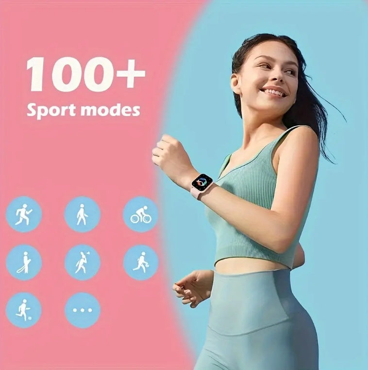 Montre Connectée Carrée Femme - Bluetooth Fitness Étanche - Camp de Base Farzen