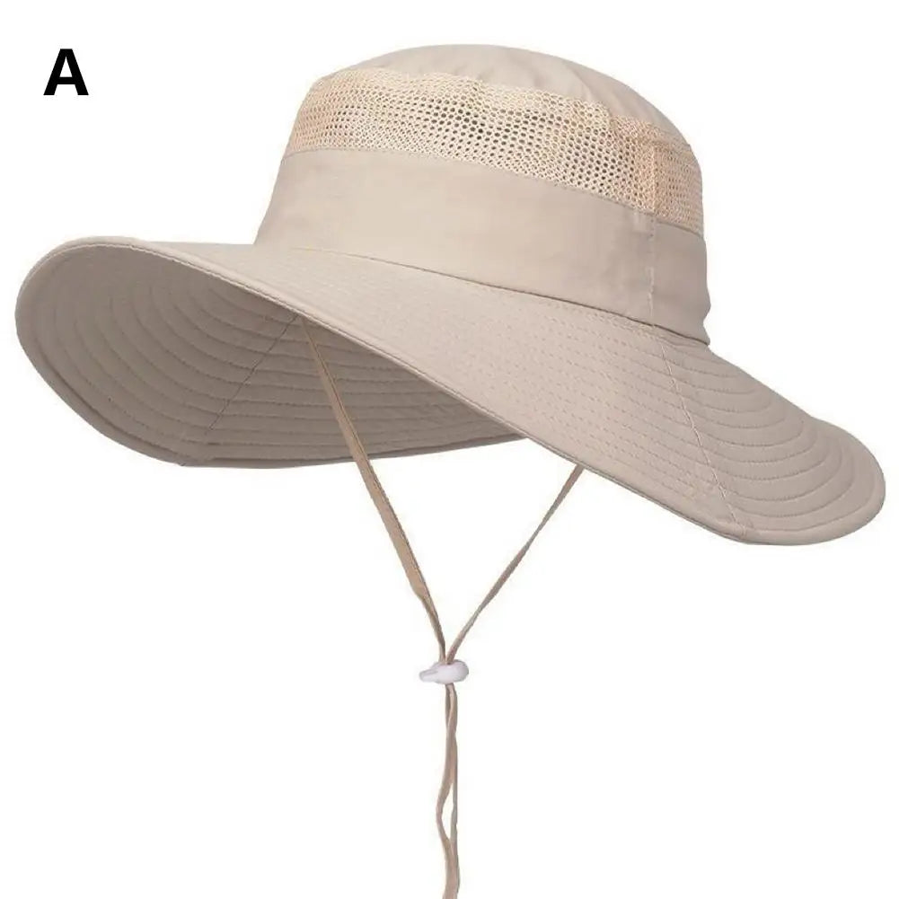 Chapeau Large Bord Rabat Nuque Anti-UV - Ajustable Polyester Outdoor - Camp de Base Farzen