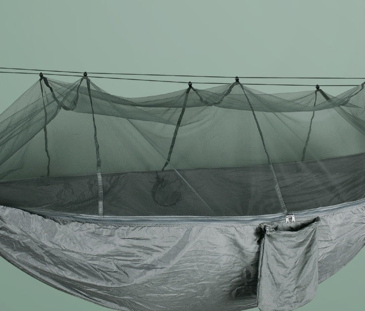 Hamac Anti-Moustiques Camping - Protection Intégrée Nylon 300kg - Camp de Base Farzen