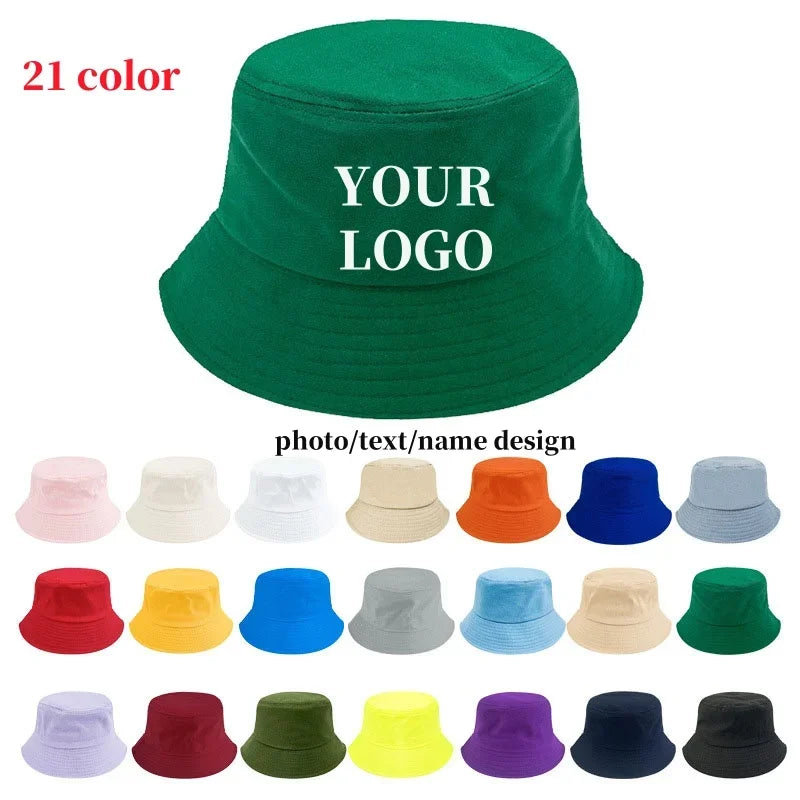 Chapeau Bob Personnalisable Coton - Logo Brodé Impression 21 Coloris Été - Camp de Base Farzen