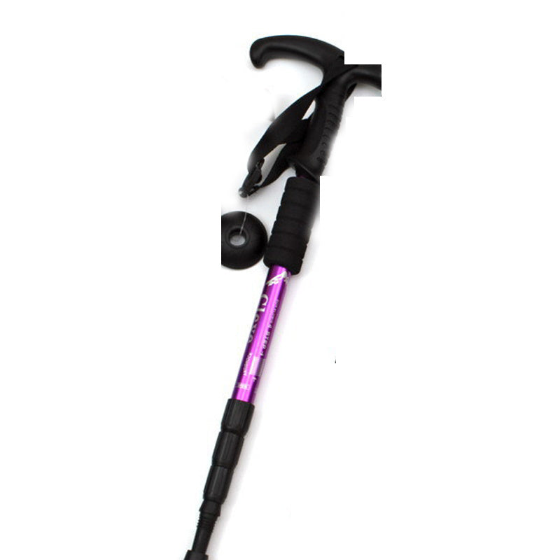 Bâton Randonnée Aluminium Poignée T Anti-Choc - 370g - Camp de Base Farzen
