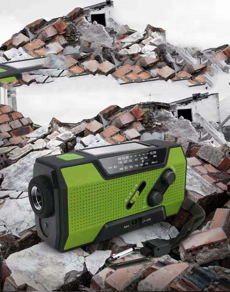 Radio Solaire de Poche 5-en-1 | Dynamo, Power Bank & Lampe Torche LED | Kit Survie - Camp de Base Farzen