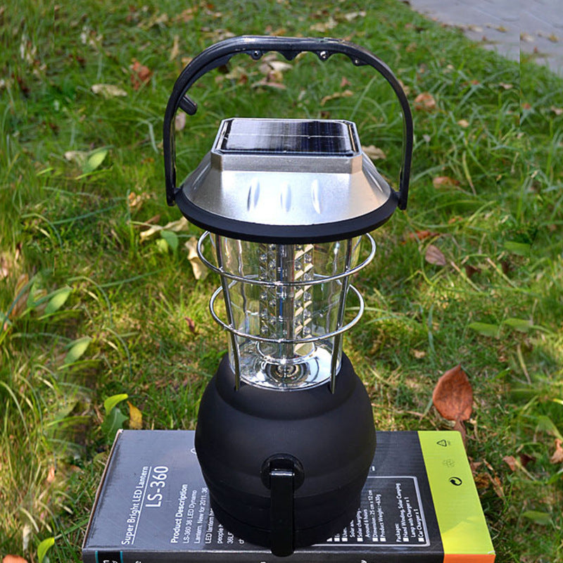 Lampe de Camping Solaire avec Manivelle - Rechargeable 1200mAh - Camp de Base Farzen