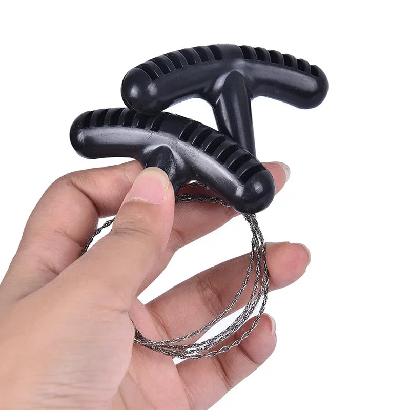Scie à fil portable en acier inoxydable avec poignée pour les doigts - Camp de Base Farzen