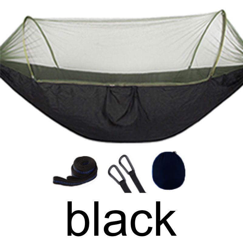 Hamac 2 Personnes Parachute avec Moustiquaire - Nylon Taffeta 210T - Camp de Base Farzen