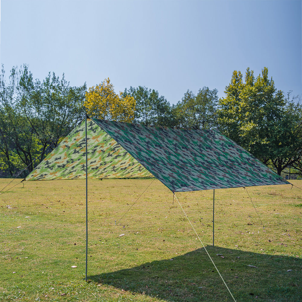Bâche Camping Plage Polyester 210T - Abri Solaire Multifonction - Camp de Base Farzen