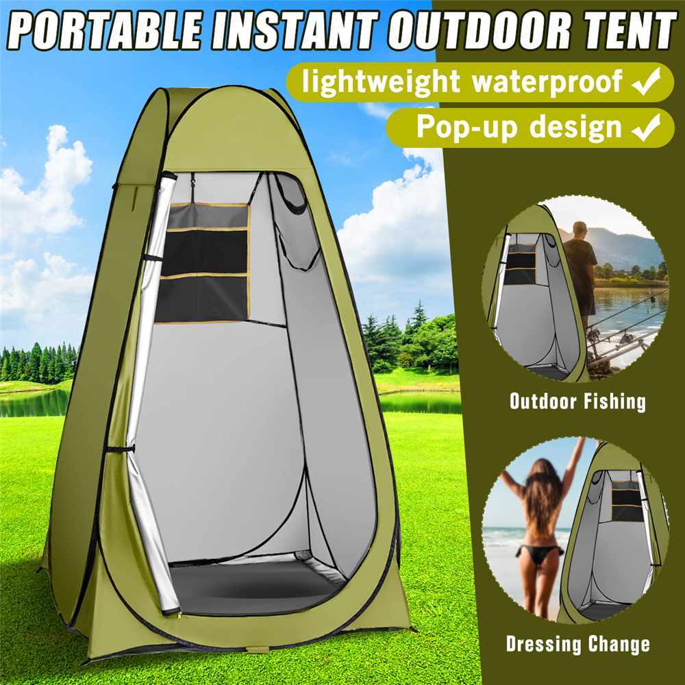 Tente Douche Portable Camping - Abri Privé Multifonction 120x190cm - Camp de Base Farzen