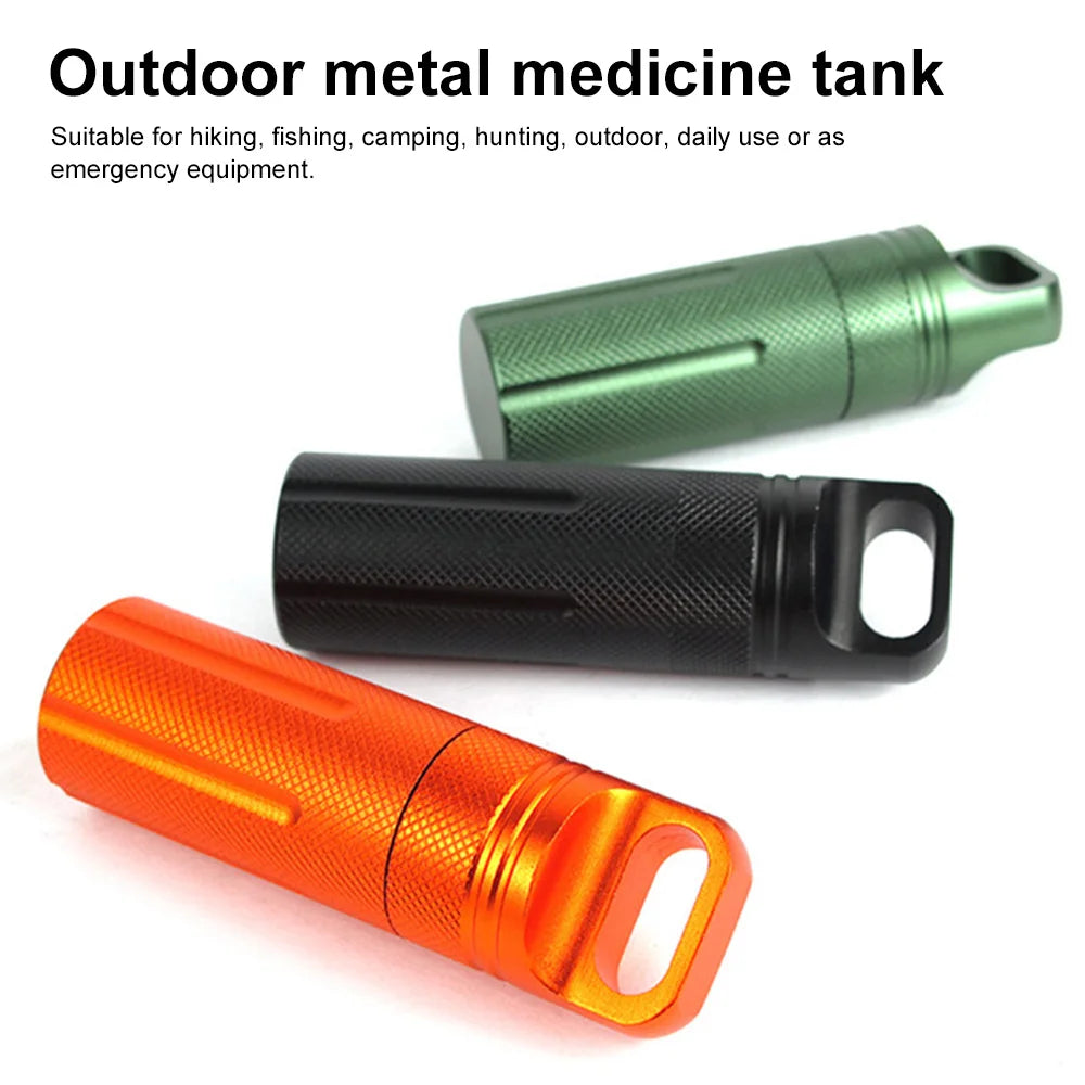 Capsule Survie Étanche - Conteneur Médicaments Outdoor - Camp de Base Farzen