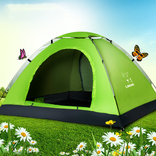 Tente Plage Camping 3-4 Personnes - Légère Protection Solaire - Camp de Base Farzen