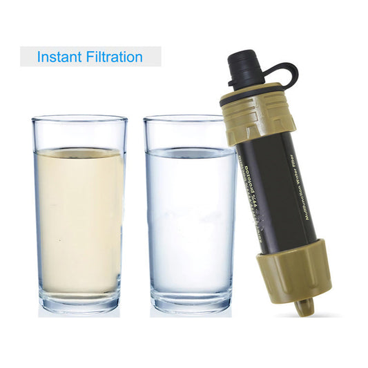 Paille Filtre Eau Portable 5000L - Mini Purificateur Voyage Urgence 52g - Camp de Base Farzen