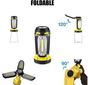 Lampe LED COB Multifonction USB - Crochet Camping Auto 337g - Camp de Base Farzen