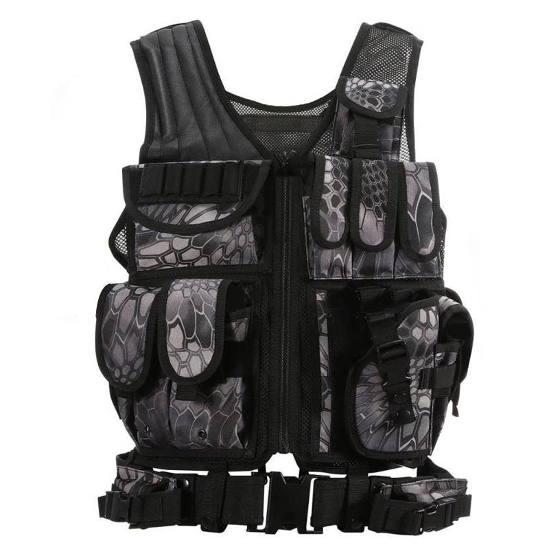 Gilet Tactique Militaire Molle - Airsoft Combat Polyester 600D - Camp de Base Farzen