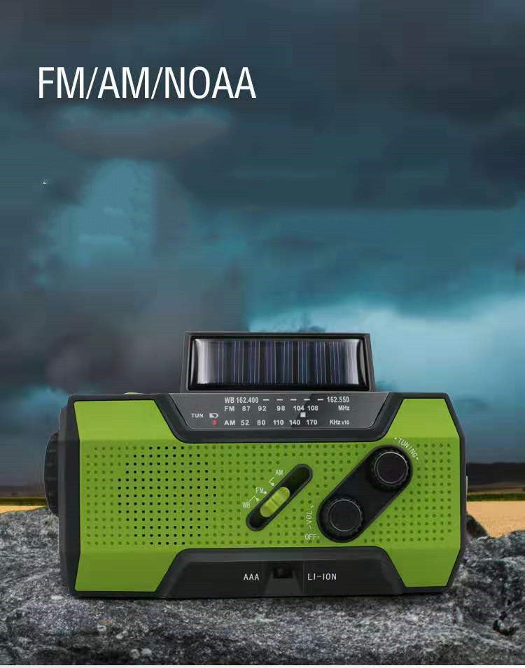 Radio Solaire de Poche 5-en-1 | Dynamo, Power Bank & Lampe Torche LED | Kit Survie - Camp de Base Farzen