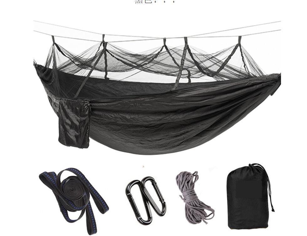 Hamac Double Parachute Moustiquaire - Nylon 210T Anti-Insectes - Camp de Base Farzen