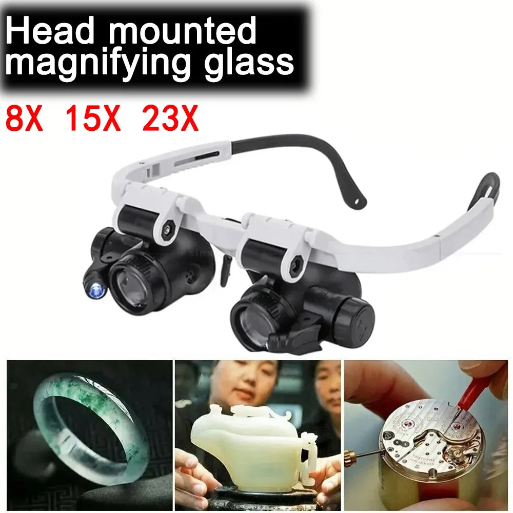 Loupe 8X/15X/23X Bijoutier Horloger avec éclairage LED - Camp de Base Farzen