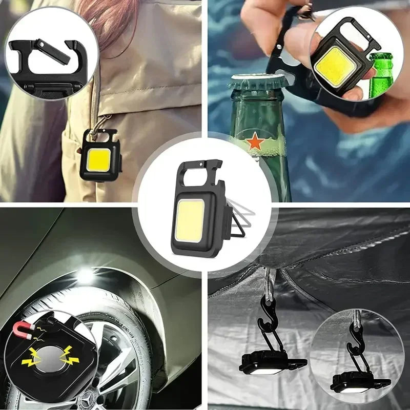 Lampe Torche Porte-Clés LED COB - Camping Magnétique 50g - Camp de Base Farzen
