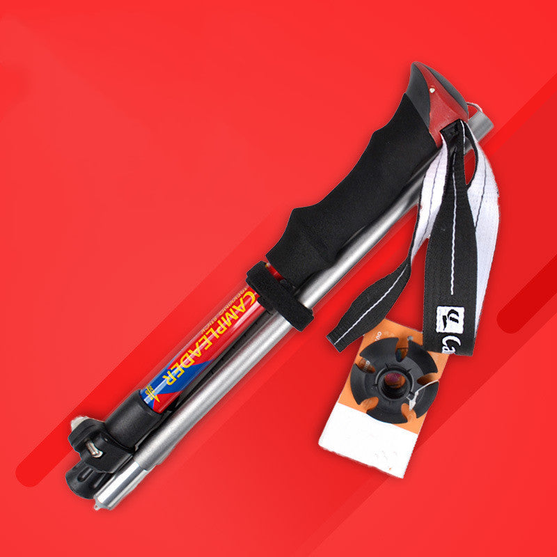 Bâton Randonnée Pliable 5 Sections - Portable Aluminium 320g - Camp de Base Farzen