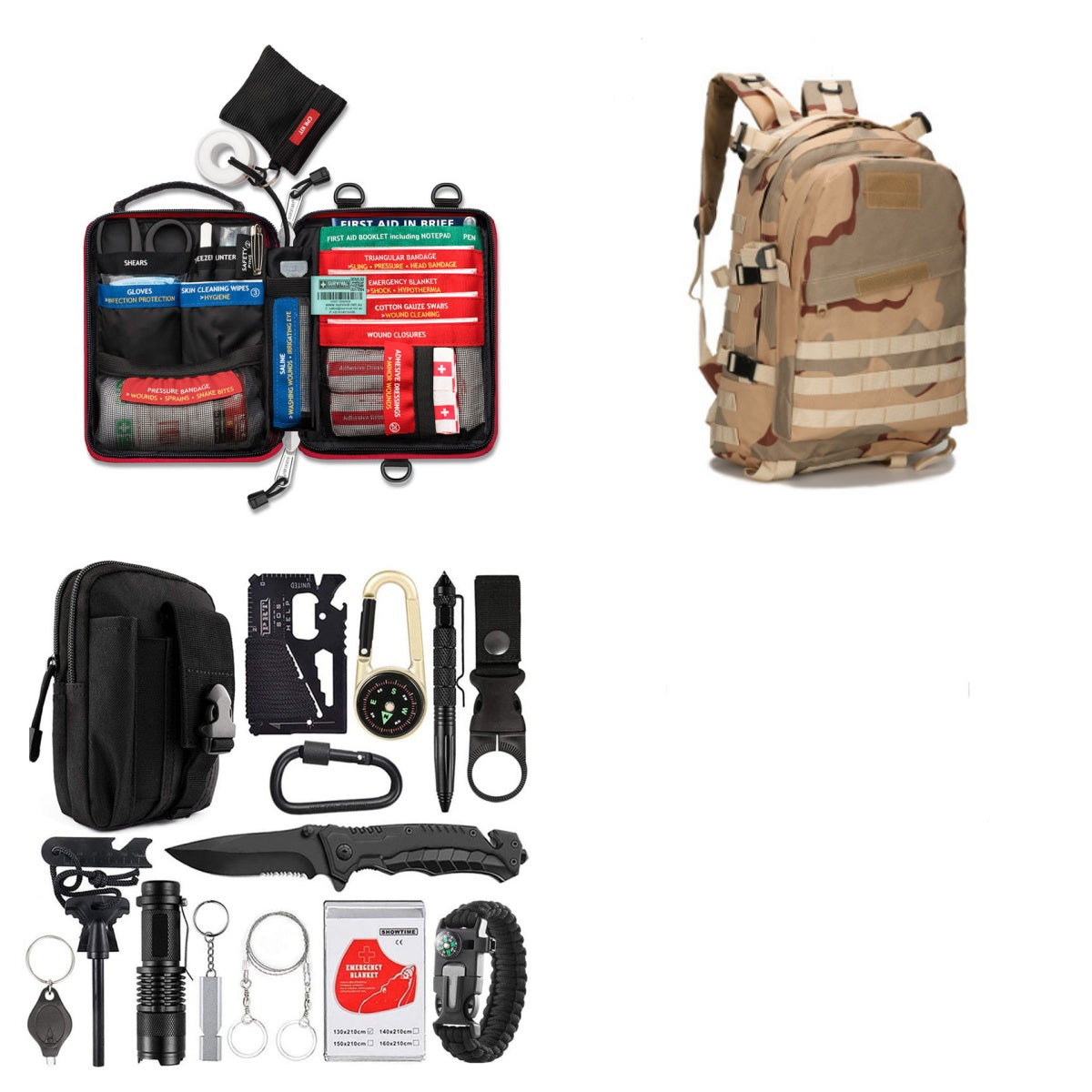 Outil Multifonction Camping Urgence - Kit SOS Outdoor - Camp de Base Farzen