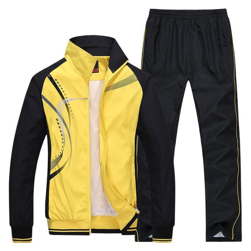 Tenue Sport Couple Mixte - Survêtement Rayures Printemps-Automne 710g - Camp de Base Farzen