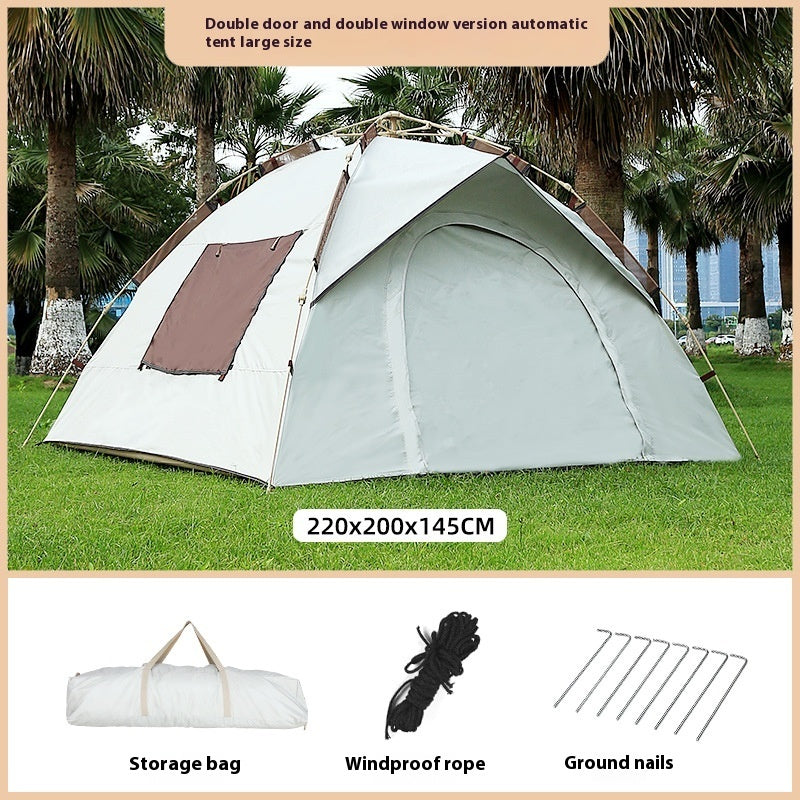 Tente Camping Automatique Pop-Up - Montage Instantané 2-4 Personnes - Camp de Base Farzen