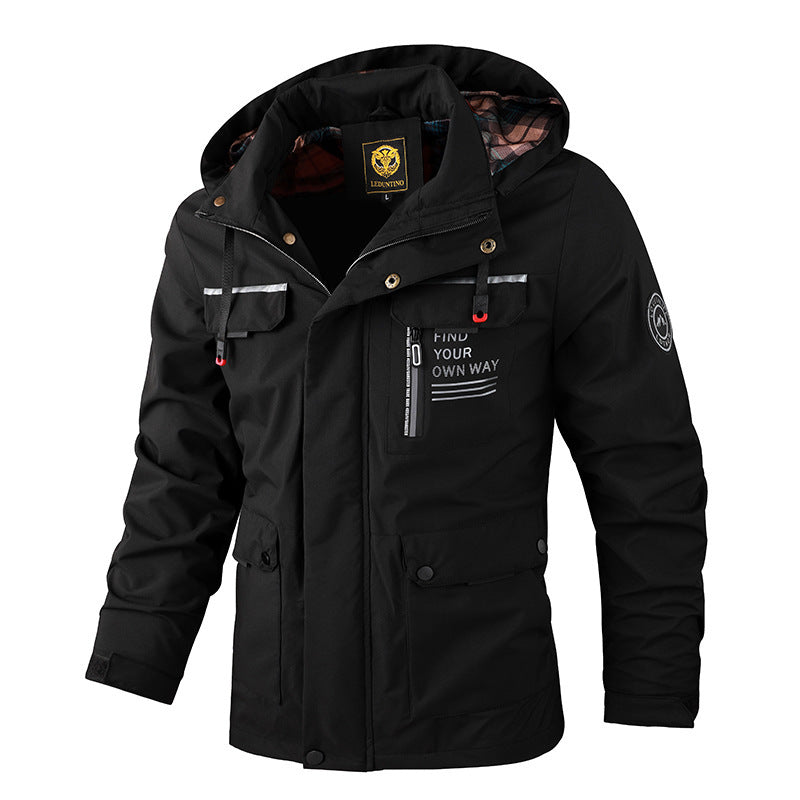 Veste Imperméable Homme Coupe-Vent - Randonnée Hiver - Camp de Base Farzen