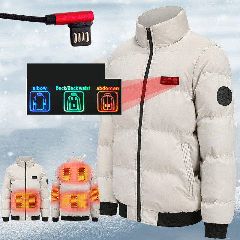 Veste Chauffante USB Hiver - Coupe-Vent Outdoor Rechargeable 850g - Camp de Base Farzen