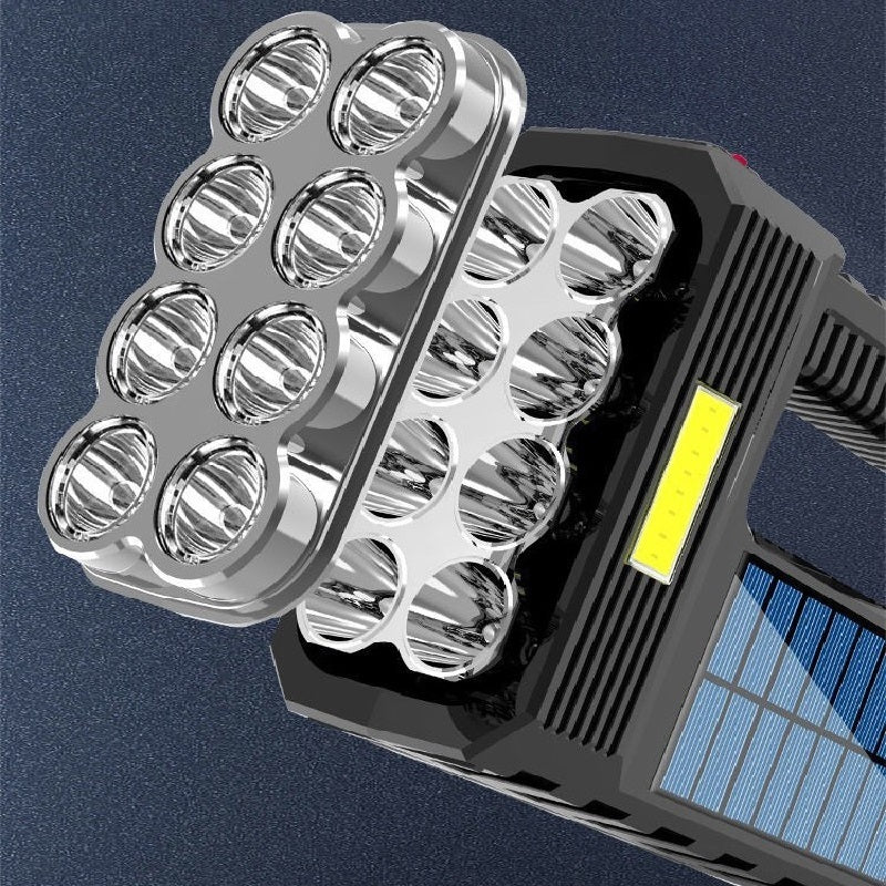 Lampe Torche Solaire & USB LED Puissante | Rechargeable, Power Bank & Urgence - Camp de Base Farzen