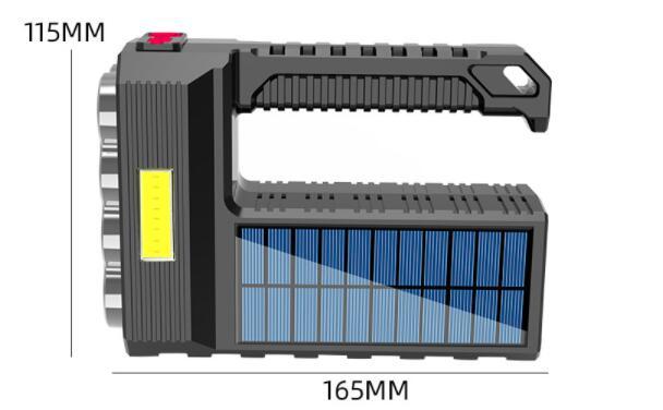 Lampe Torche Solaire & USB LED Puissante | Rechargeable, Power Bank & Urgence - Camp de Base Farzen