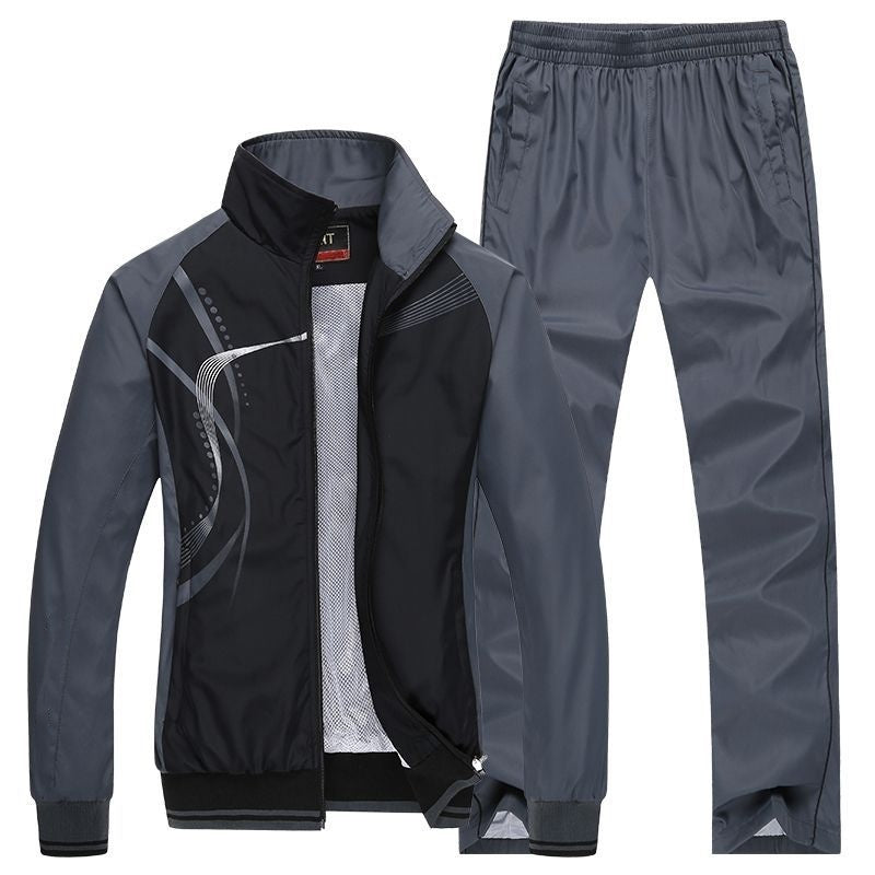 Tenue Sport Couple Mixte - Survêtement Rayures Printemps-Automne 710g - Camp de Base Farzen