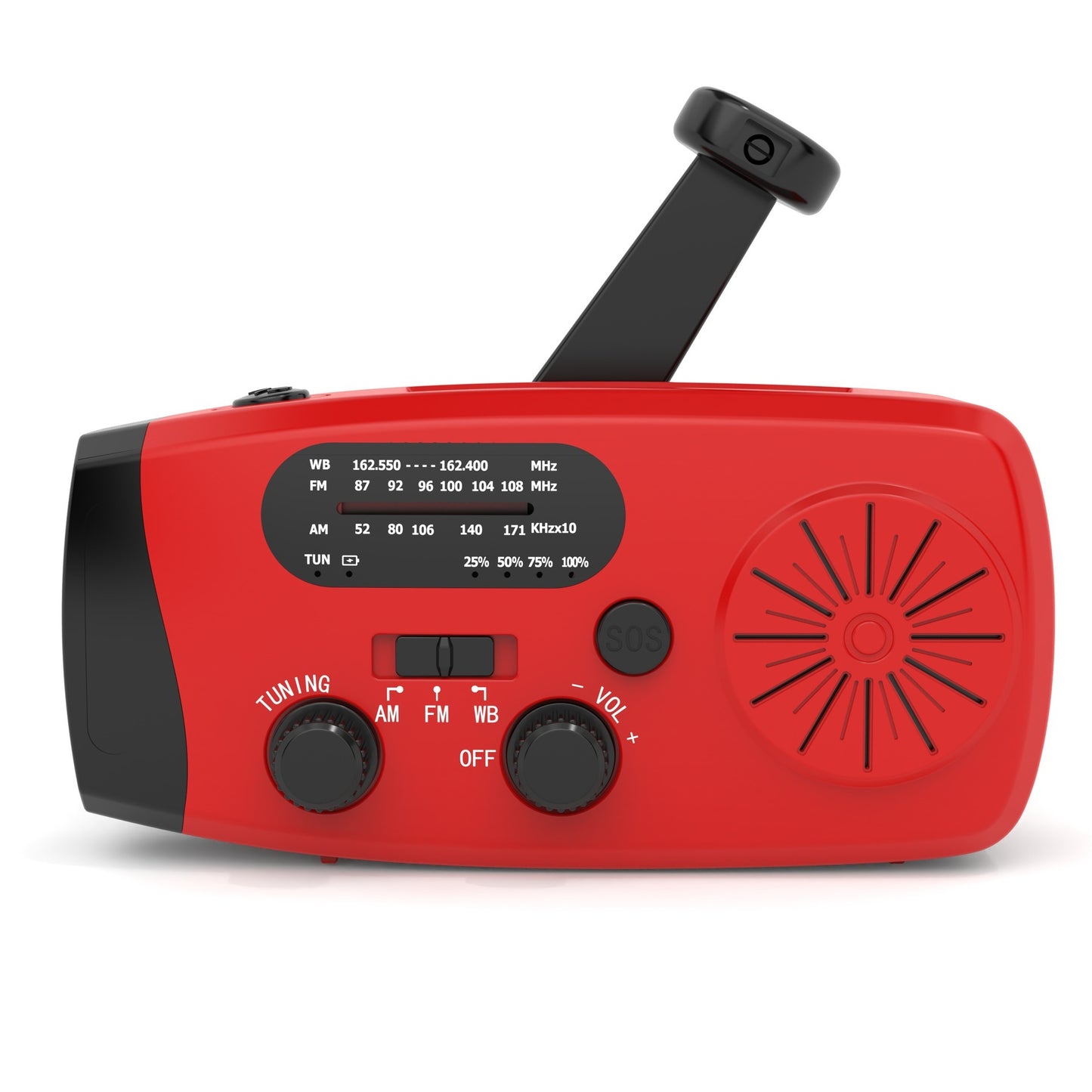 Radio d'urgence portable multifonctionnelle à énergie solaire - Camp de Base Farzen